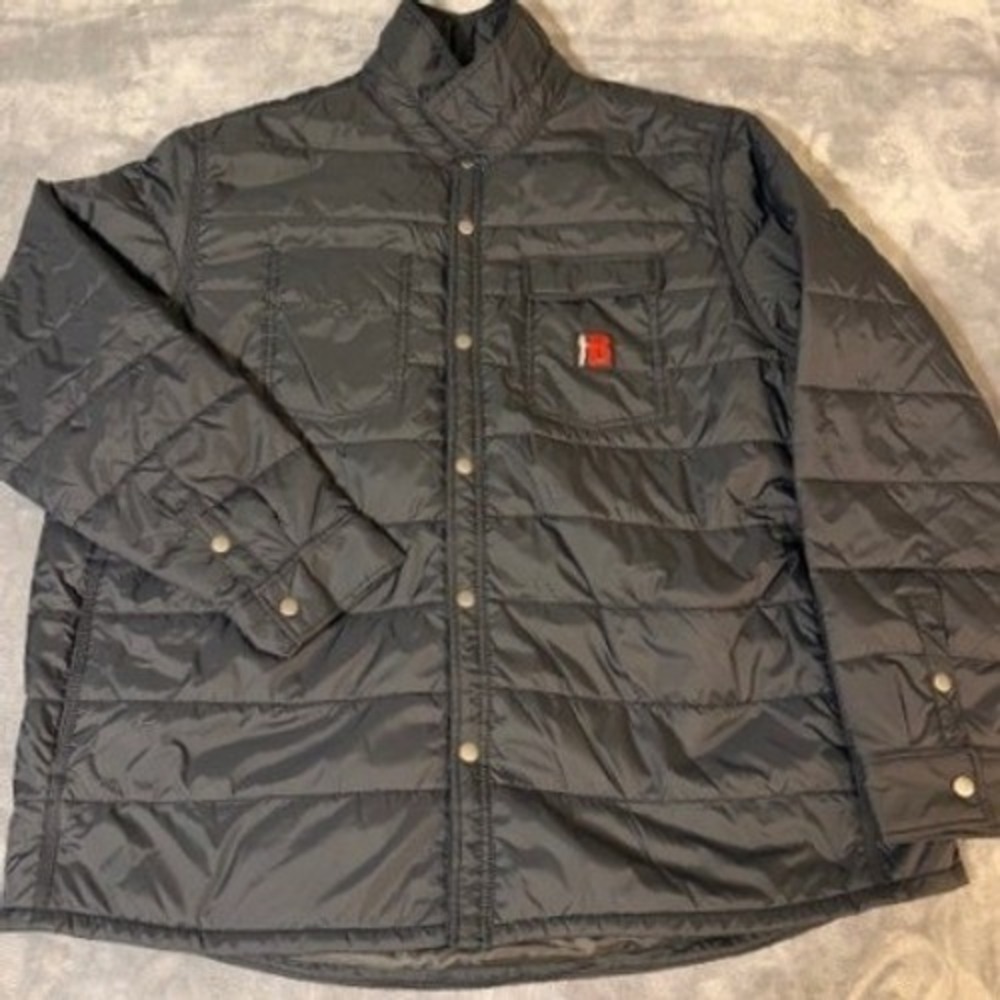 Wrangler RIGGS Workwear Tough Layers Black Quilted Puffer Jacket Mens‎ XXL Snap